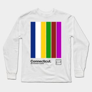 Connecticut  // Original Minimalist Artwork Poster Design Long Sleeve T-Shirt